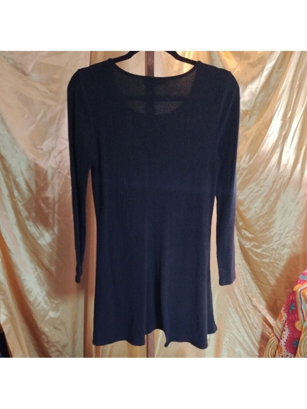 XOXO Black and White Tunic Dress 3/4 Sleeves - Picture 4 of 4